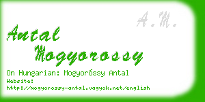 antal mogyorossy business card