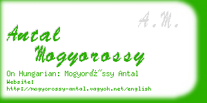 antal mogyorossy business card